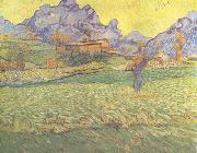 Vincent Van Gogh A Meadow in the Mounatains:Le Mas de Saint-Paul (nn04) Spain oil painting artist